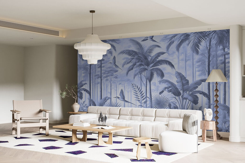 Ptaki wśród wysokich palm — wnętrze 2