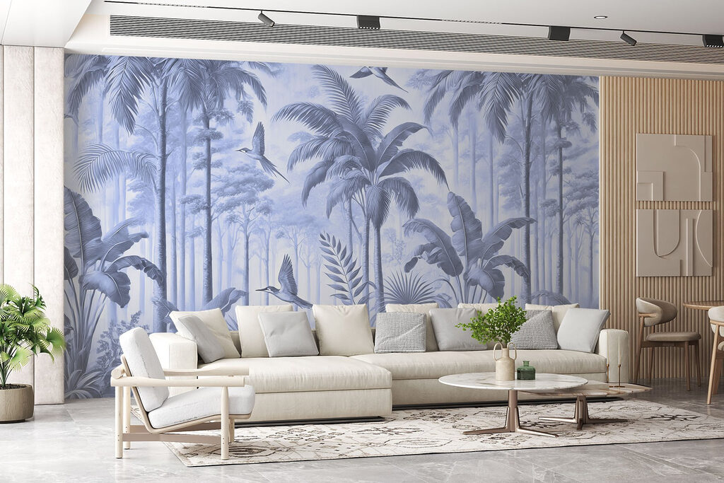 Ptaki wśród wysokich palm — wnętrze 3