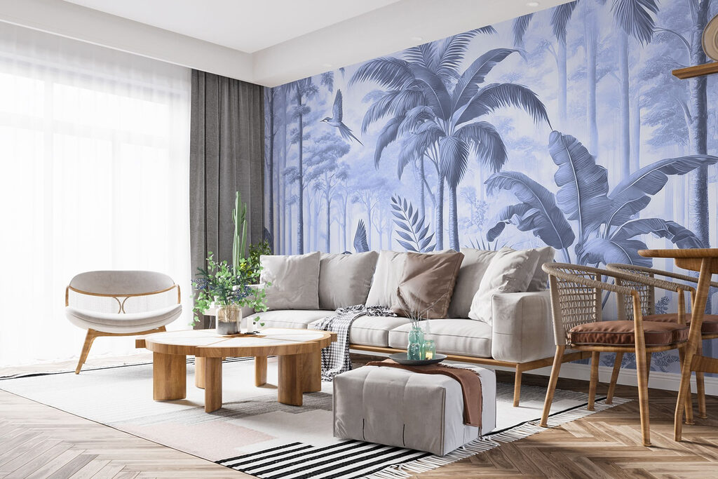 Ptaki wśród wysokich palm — wnętrze 4