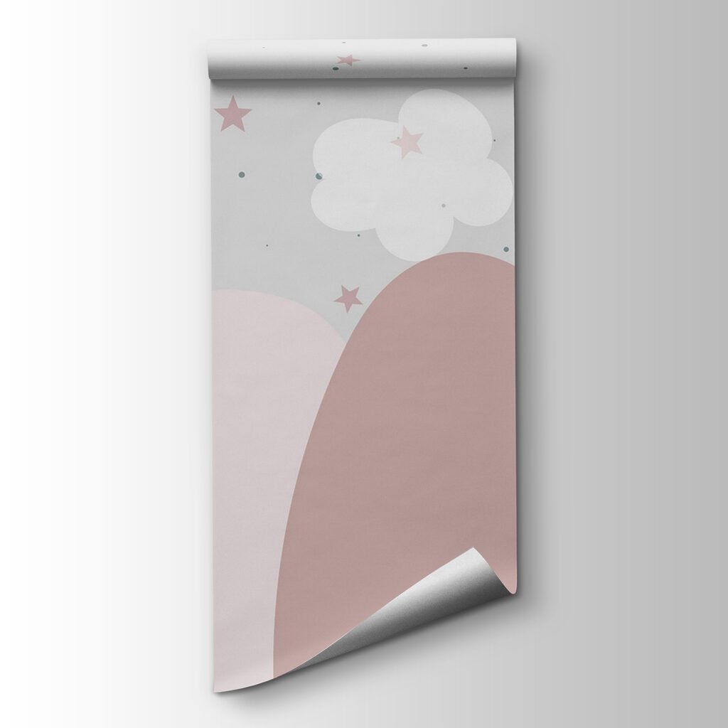Pastelowe góry pod księżycem — widok produktu
