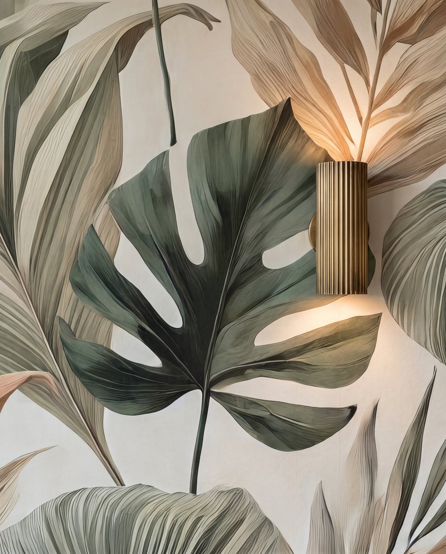 Gęsty botaniczny wzór — detal