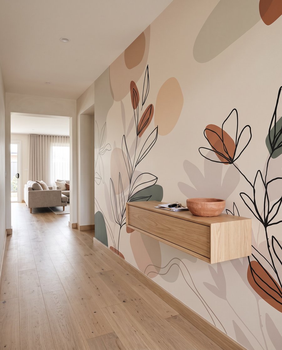 Rysowane gałązki na plamach — wnętrze 4
