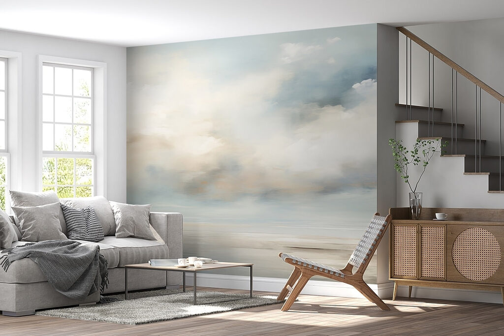 Niskie chmury nad plażą — wnętrze 3