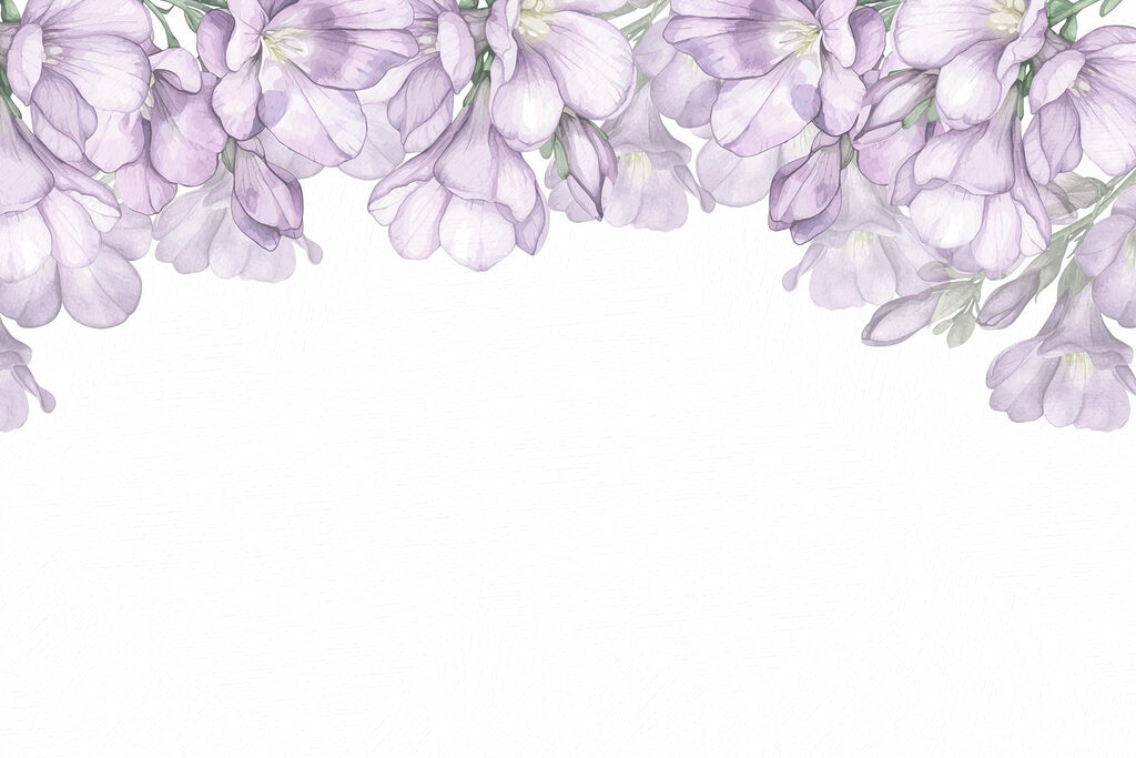 Liliowe kwiaty u góry — cały wzór