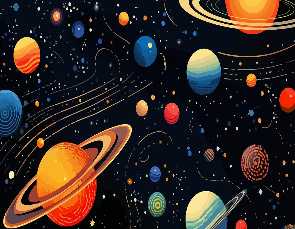 Planety na złotych orbitach — cały wzór
