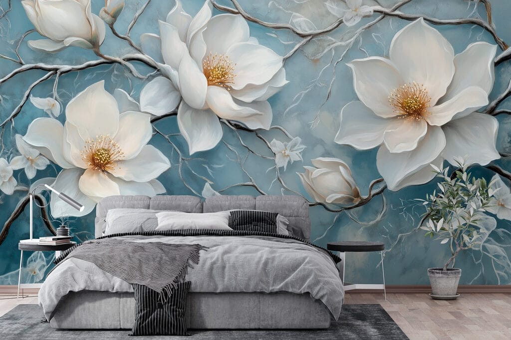 Magnolia na zmatowiałym błękicie — wnętrze 3