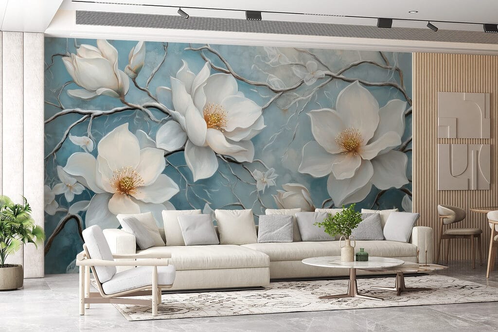 Magnolia na zmatowiałym błękicie — wnętrze 6