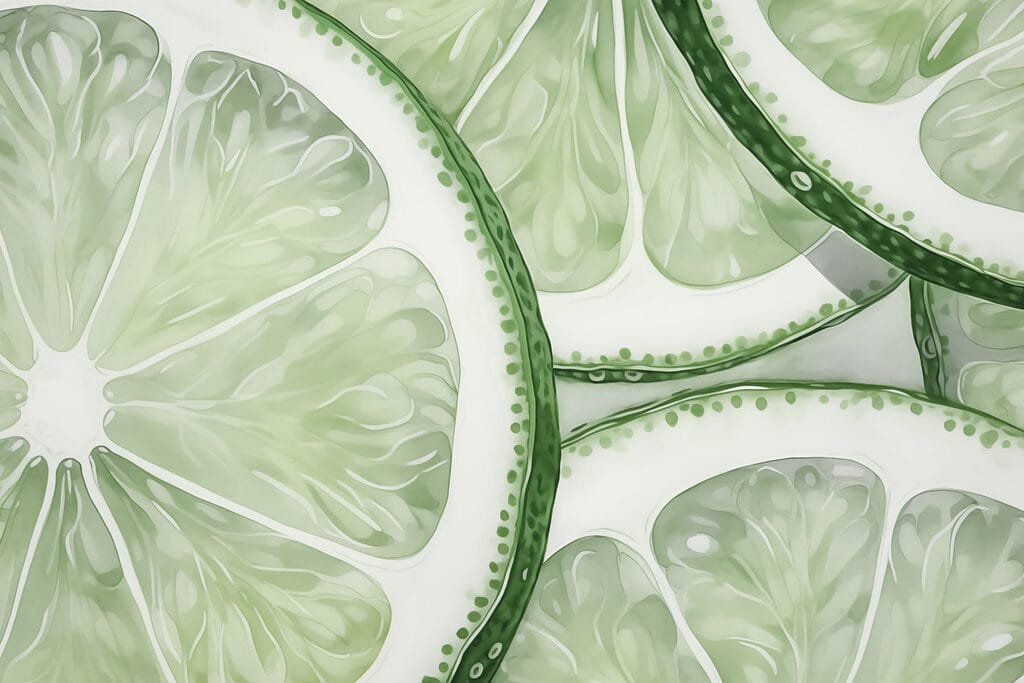 Zielone plasterki limonki — cały wzór