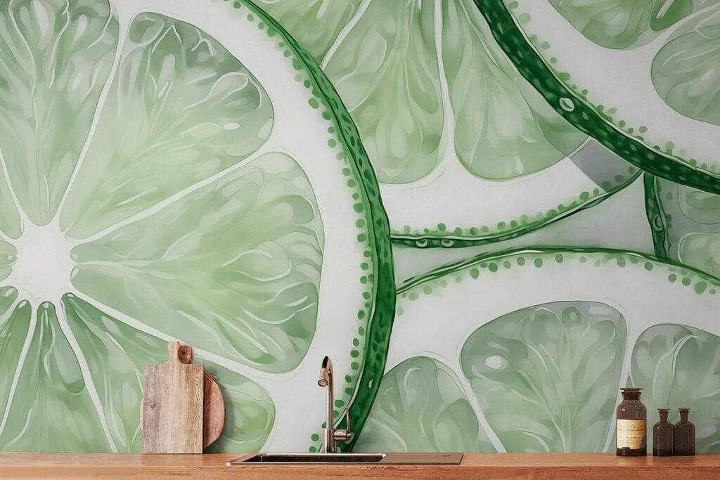 Zielone plasterki limonki — wnętrze 1