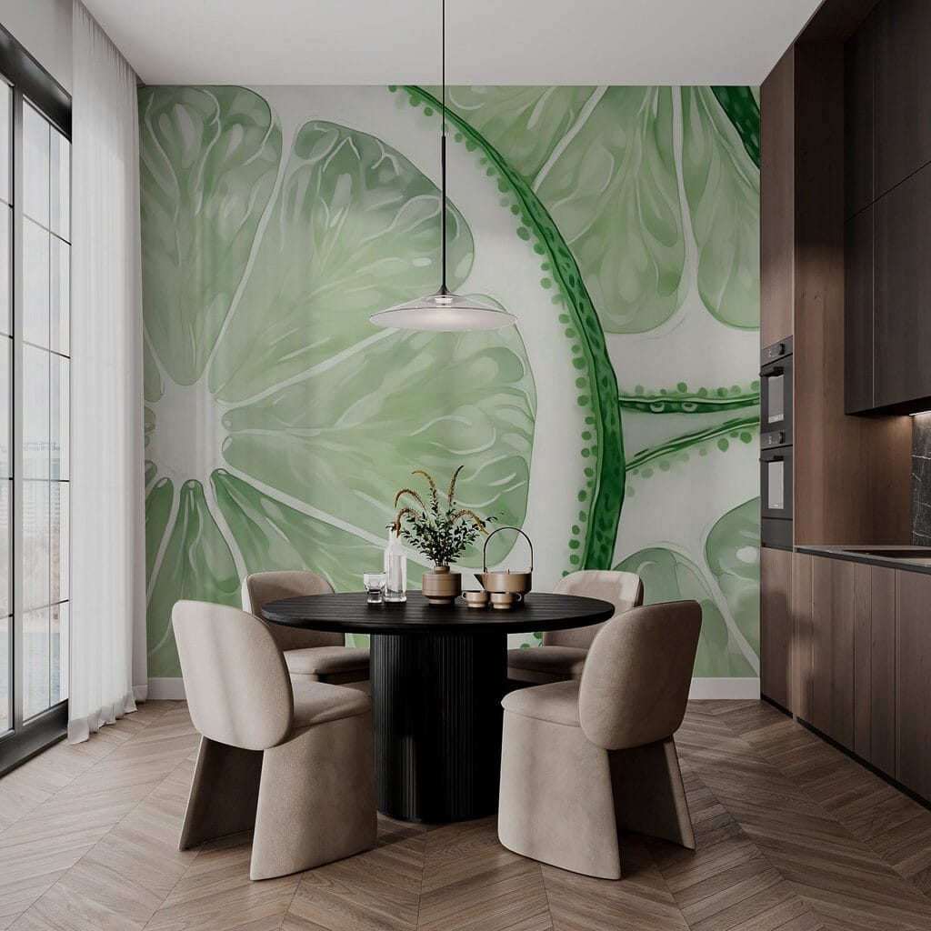 Zielone plasterki limonki — wnętrze 2
