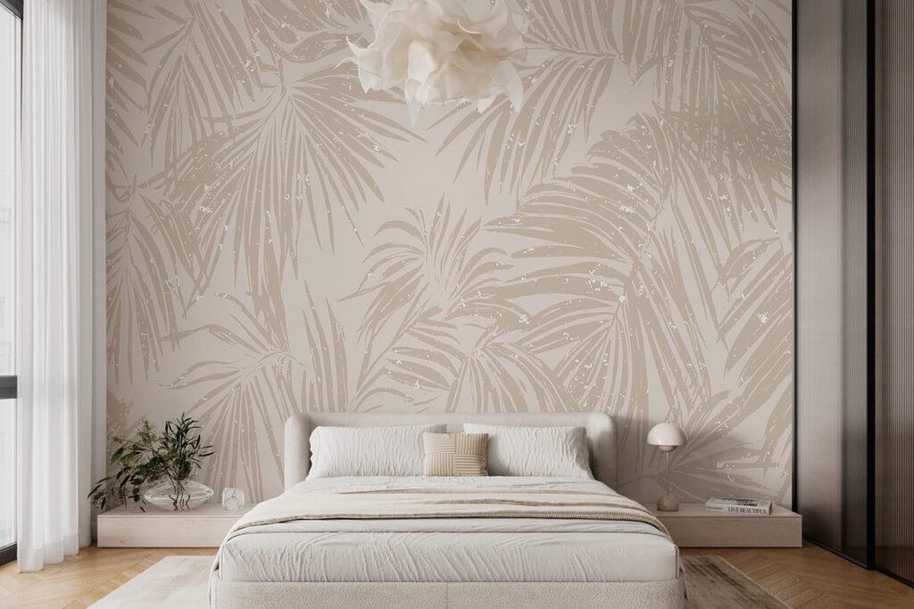 Beżowe liście palm — wnętrze 1