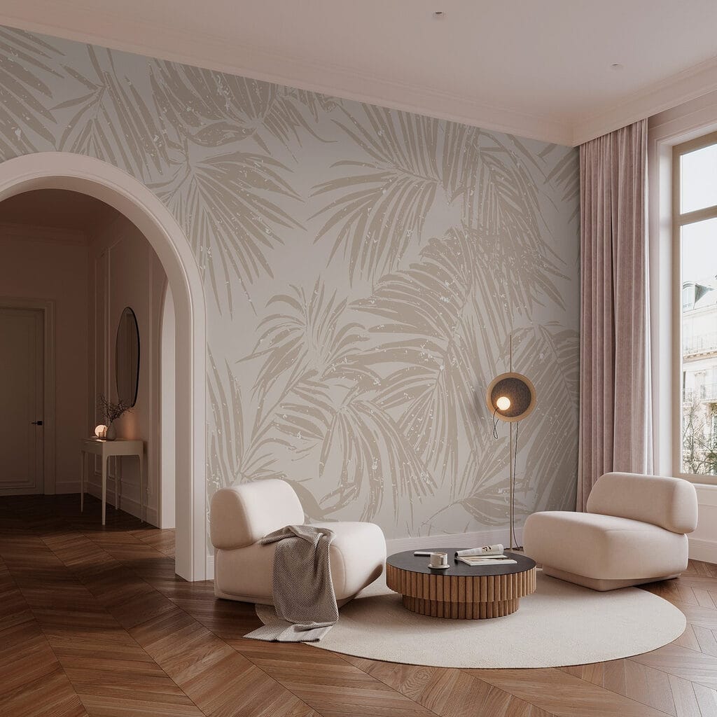 Beżowe liście palm — wnętrze 2