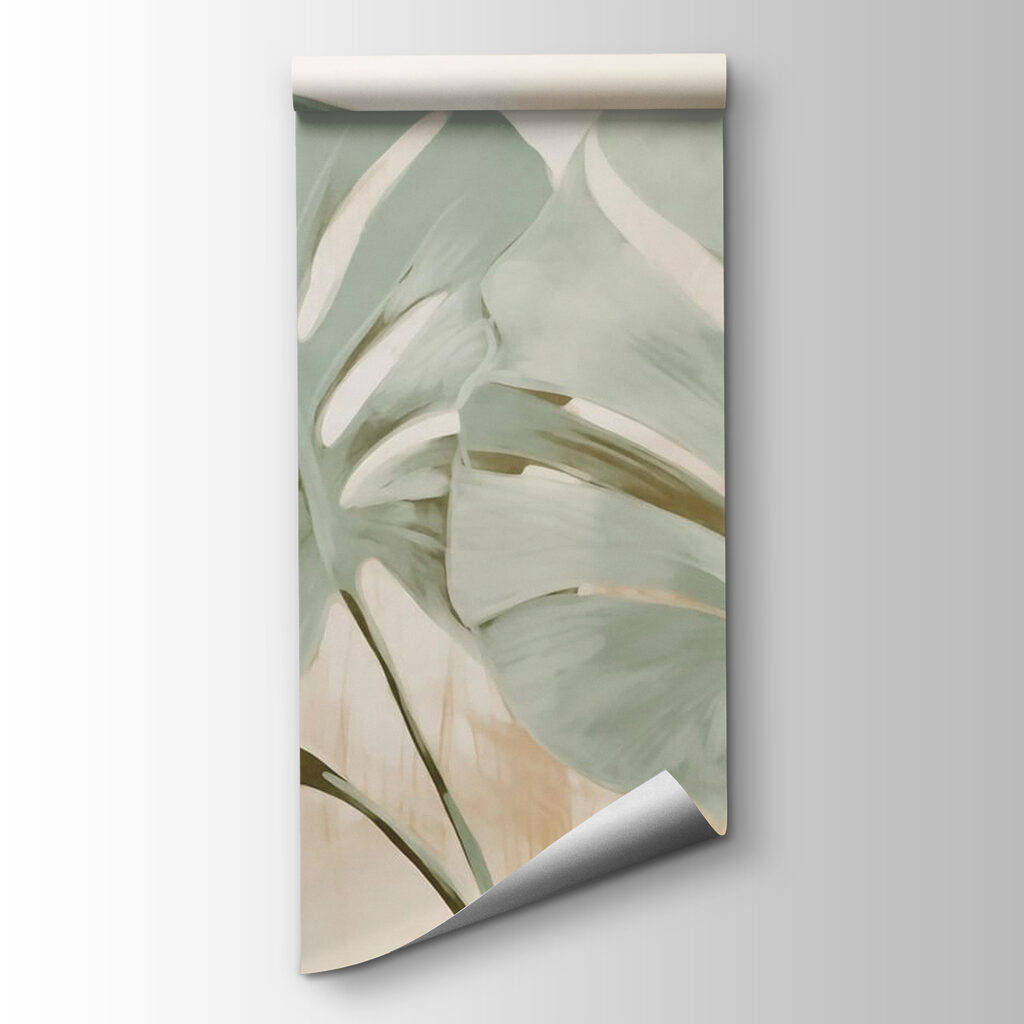 Zielona monstera w farbie — widok produktu