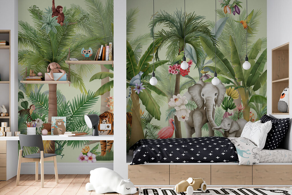 Dżunglowe zwierzęta wśród palm — wnętrze 3