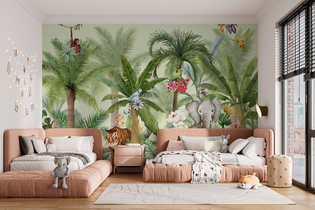 Dżunglowe zwierzęta wśród palm — wnętrze 4