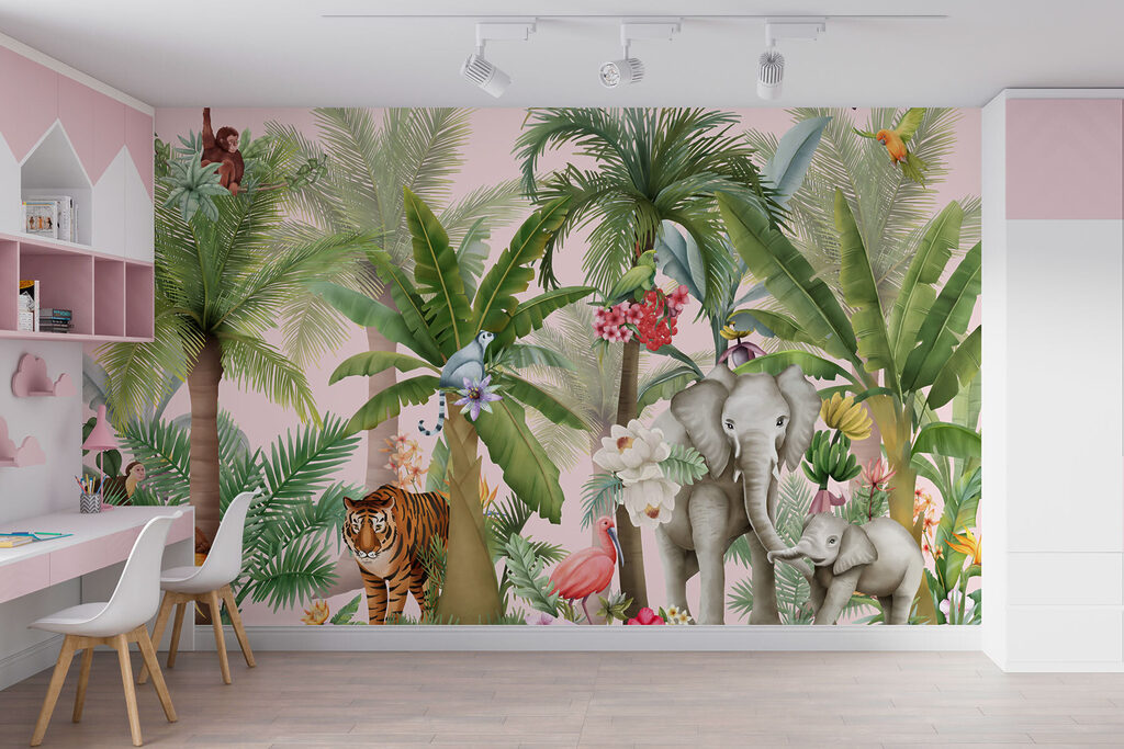 Dżunglowe zwierzęta wśród palm — wnętrze 3