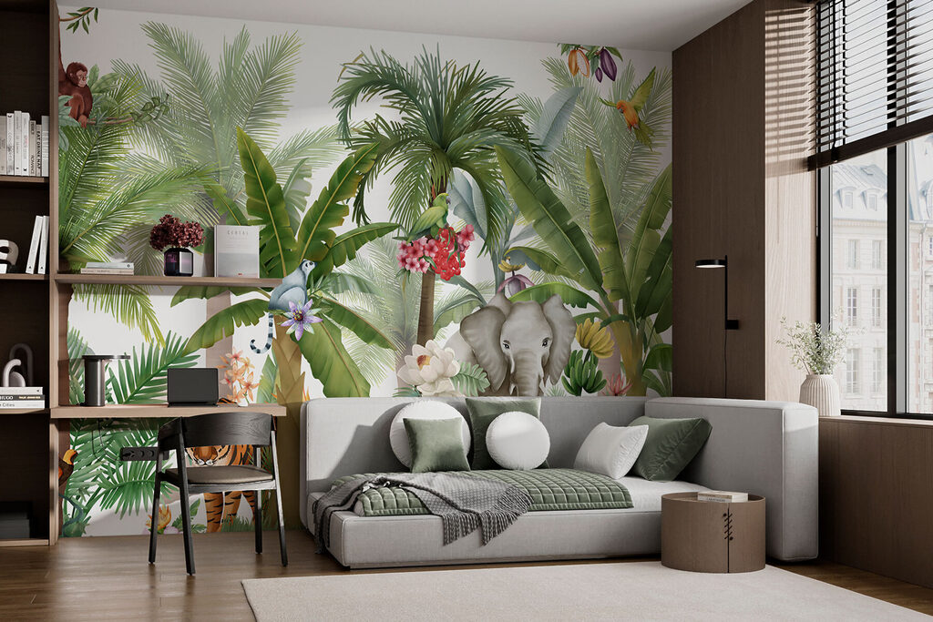 Dżunglowe zwierzęta wśród palm — wnętrze 3