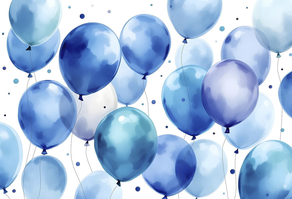Balony z konfetti — cały wzór