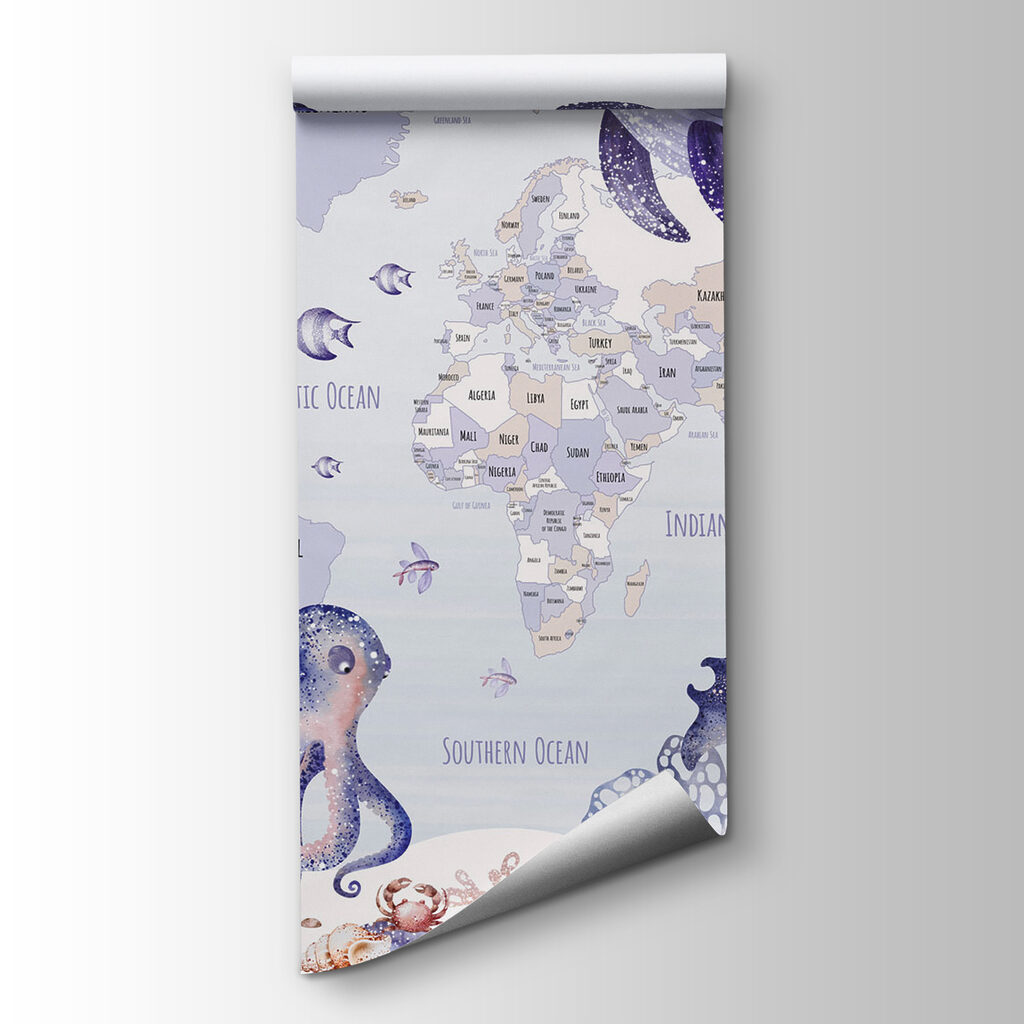 Mapa świata w morzu — widok produktu