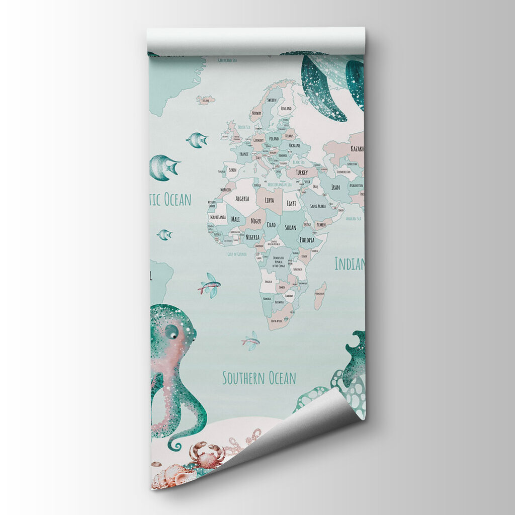 Mapa świata w morzu — widok produktu