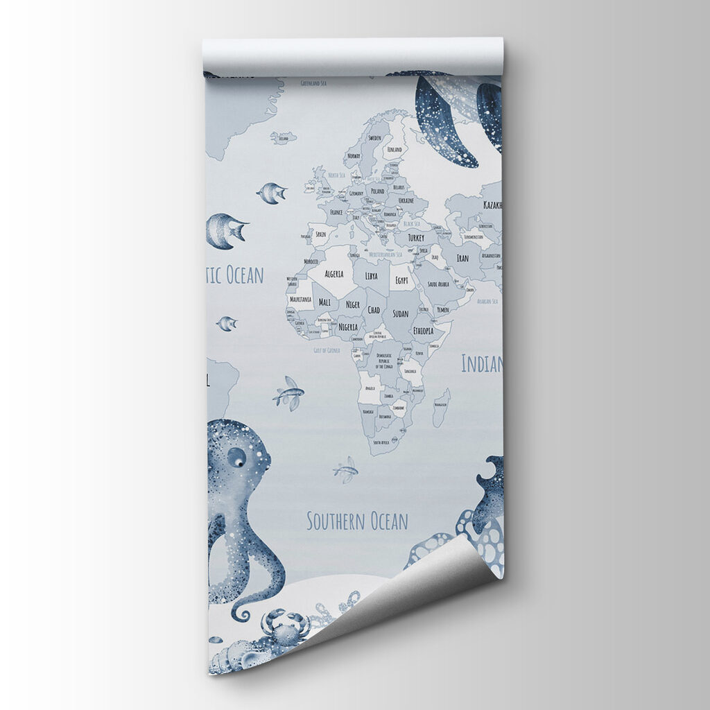 Mapa świata w morzu — widok produktu
