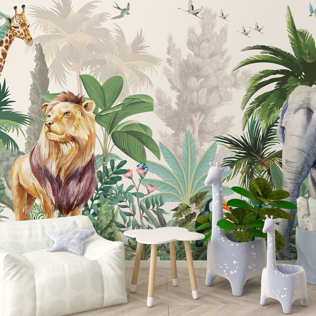 Lew wśród wysokich palm — wnętrze 1