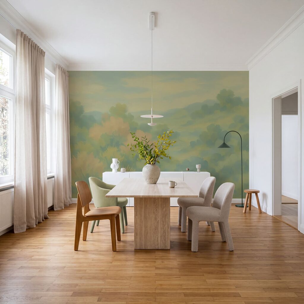 Zielone wzgórza w pastelu — wnętrze 2