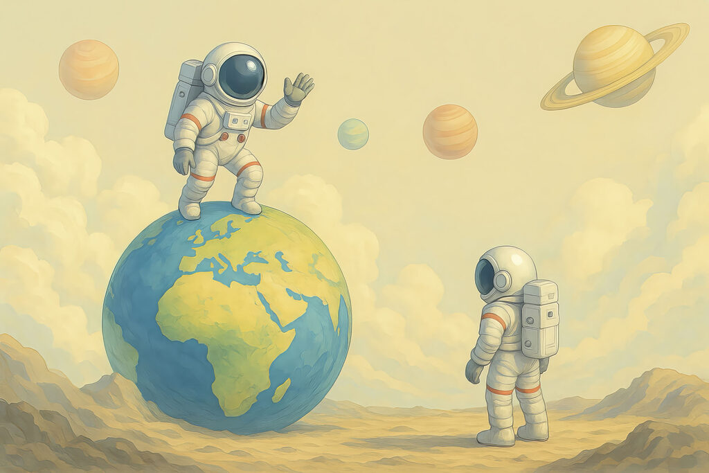 Astronauci przy Ziemi — cały wzór