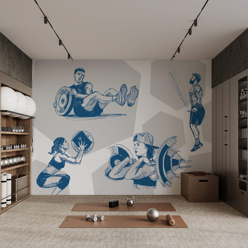 Sportowcy w ruchu — wnętrze 3