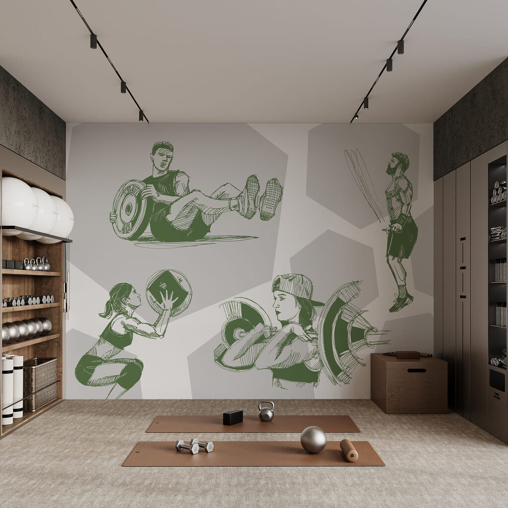 Sportowcy w ruchu — wnętrze 3