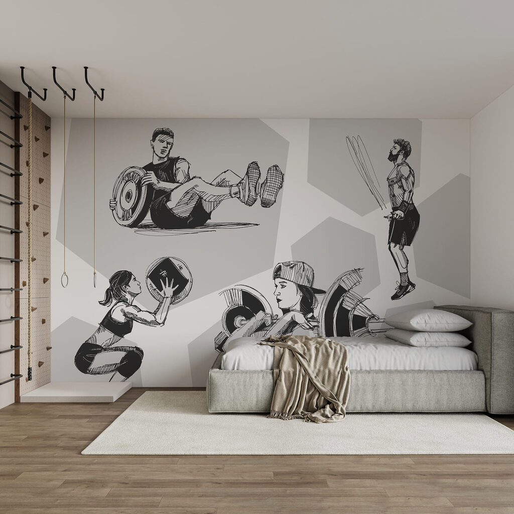 Sportowcy w ruchu — wnętrze 2