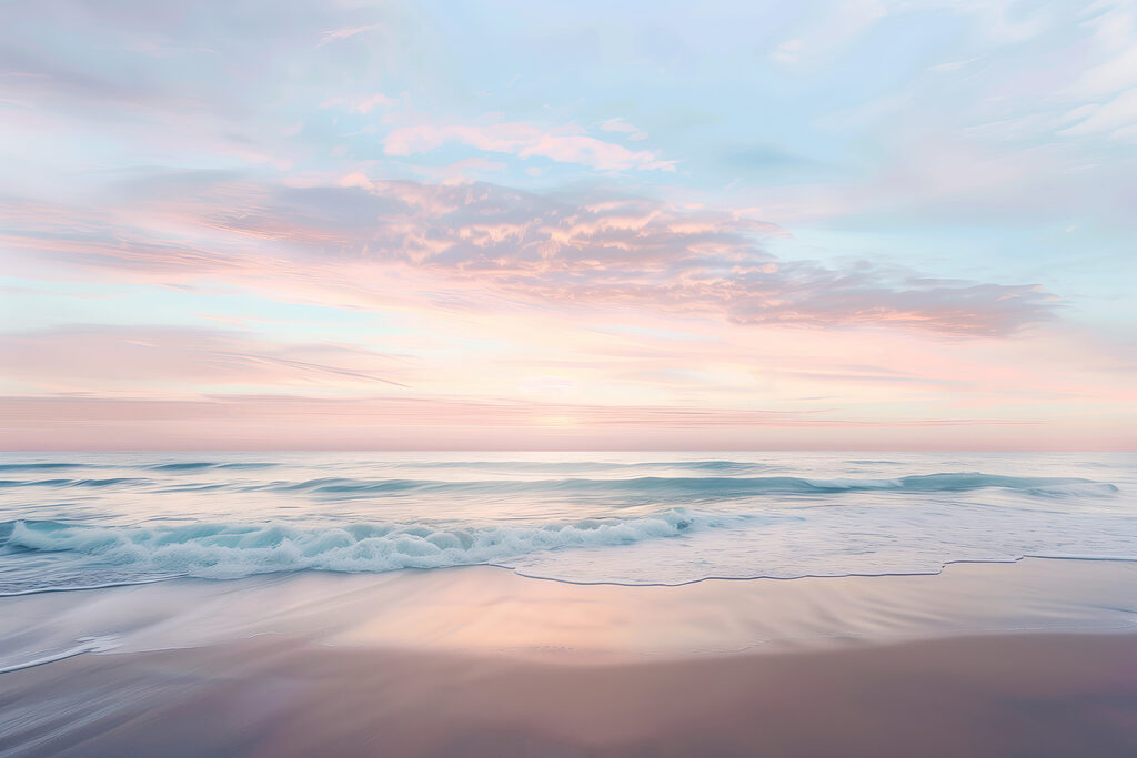 Wieczorne światło na plaży — cały wzór