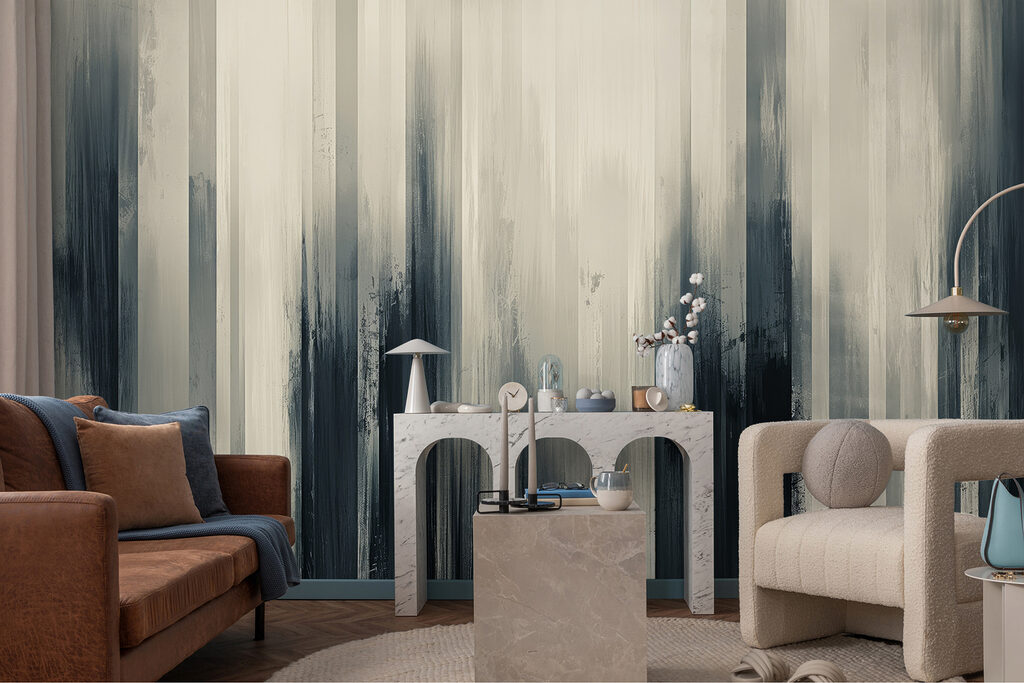 Pionowe smugi farby — wnętrze 3