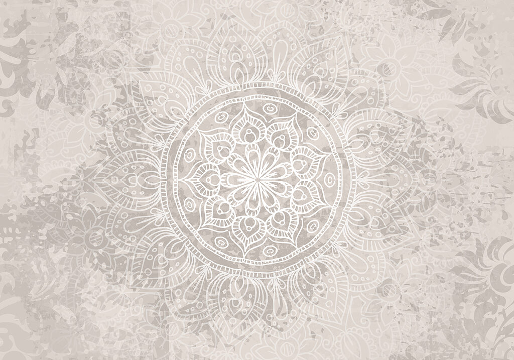 Mandala z kwiatowym środkiem — cały wzór