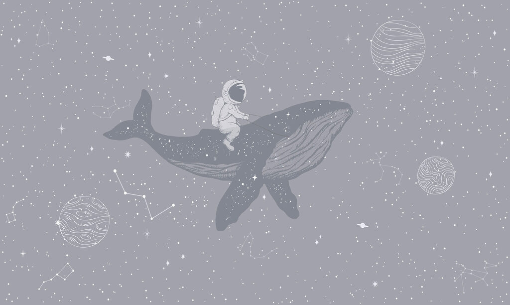 Astronauta na wielorybie — cały wzór