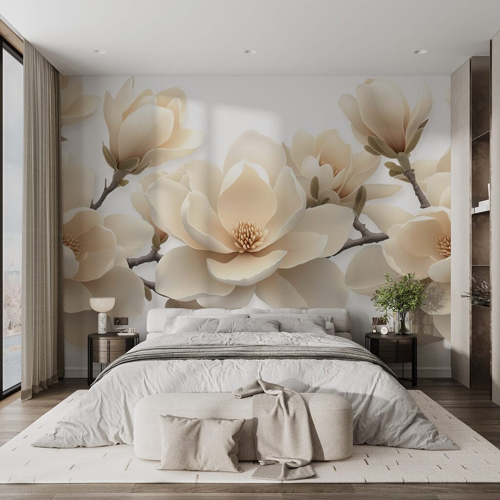Gęste kremowe magnolie — wnętrze 2