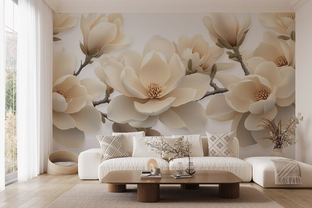 Gęste kremowe magnolie — wnętrze 4