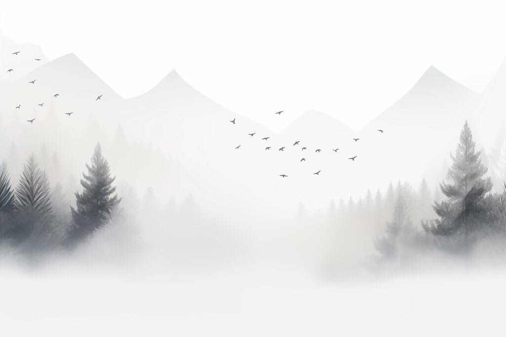 Ptaki nad cichymi górami — cały wzór