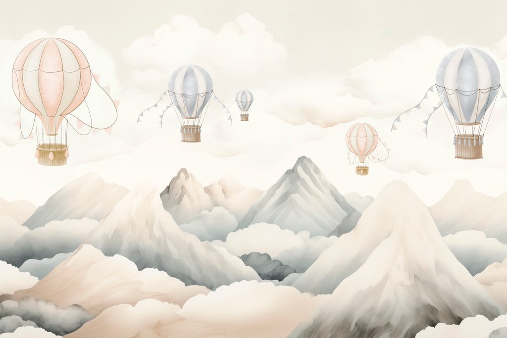 Balony nad białymi górami — cały wzór