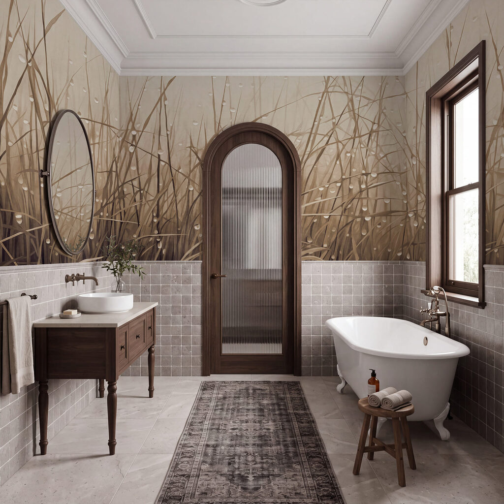 Krople rosy na trawach — wnętrze 3